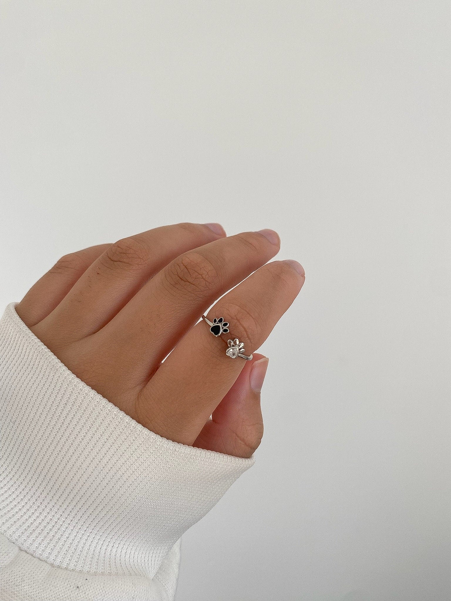Sterling Silver Dog Paw Ring