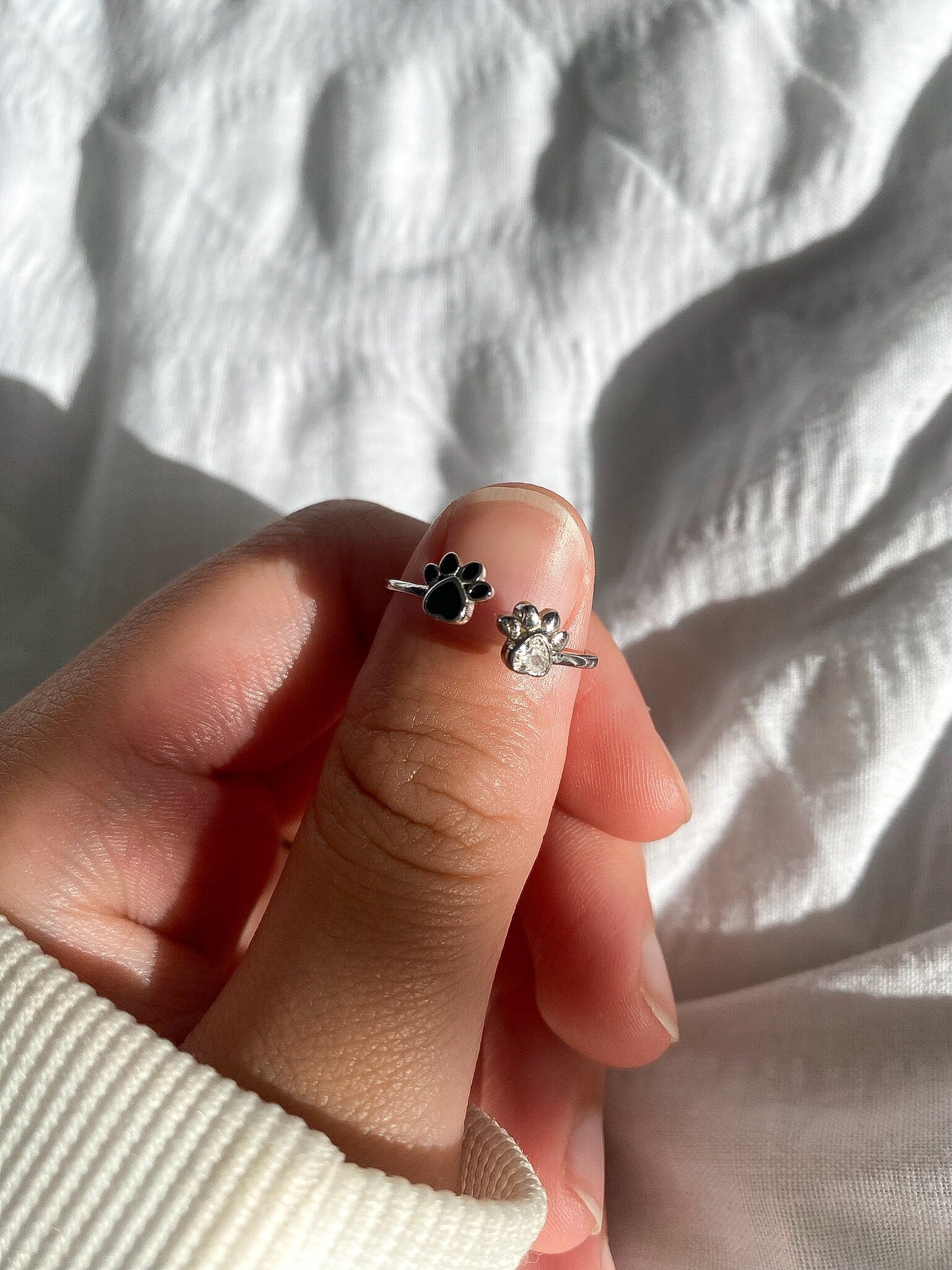 Sterling Silver Dog Paw Ring