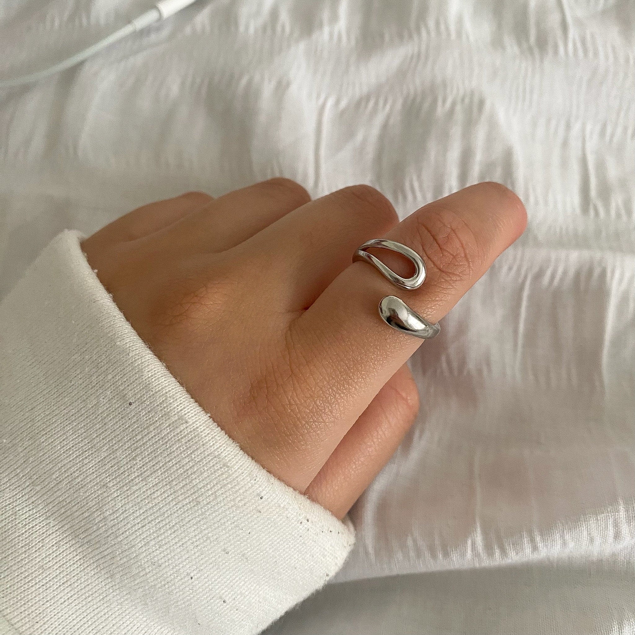 1pcs Sterling Silver Chunky Rings