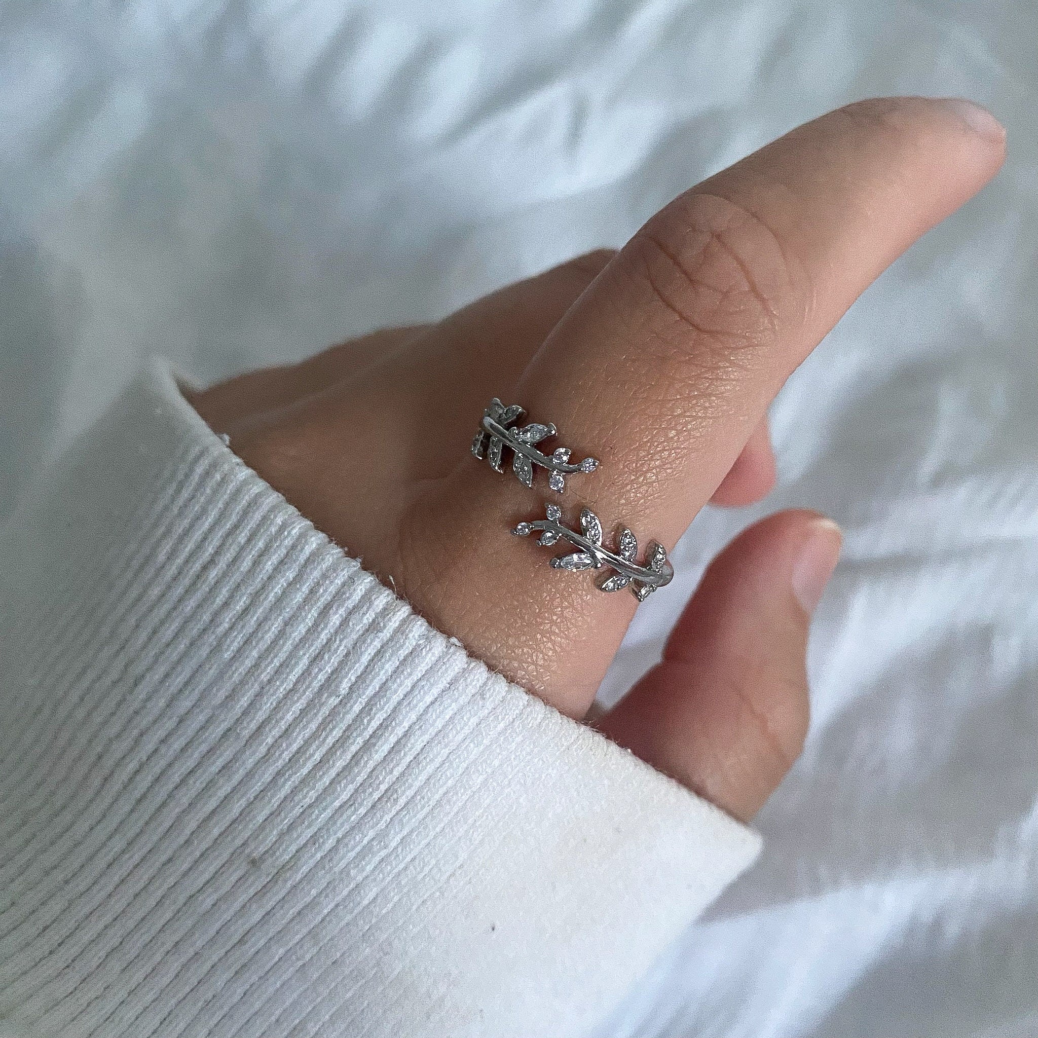 Sterling Silver Leaf Ring