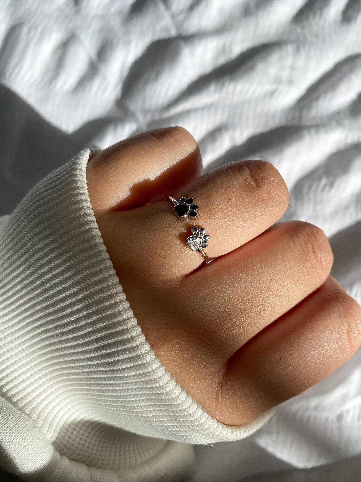 Sterling Silver Dog Paw Ring