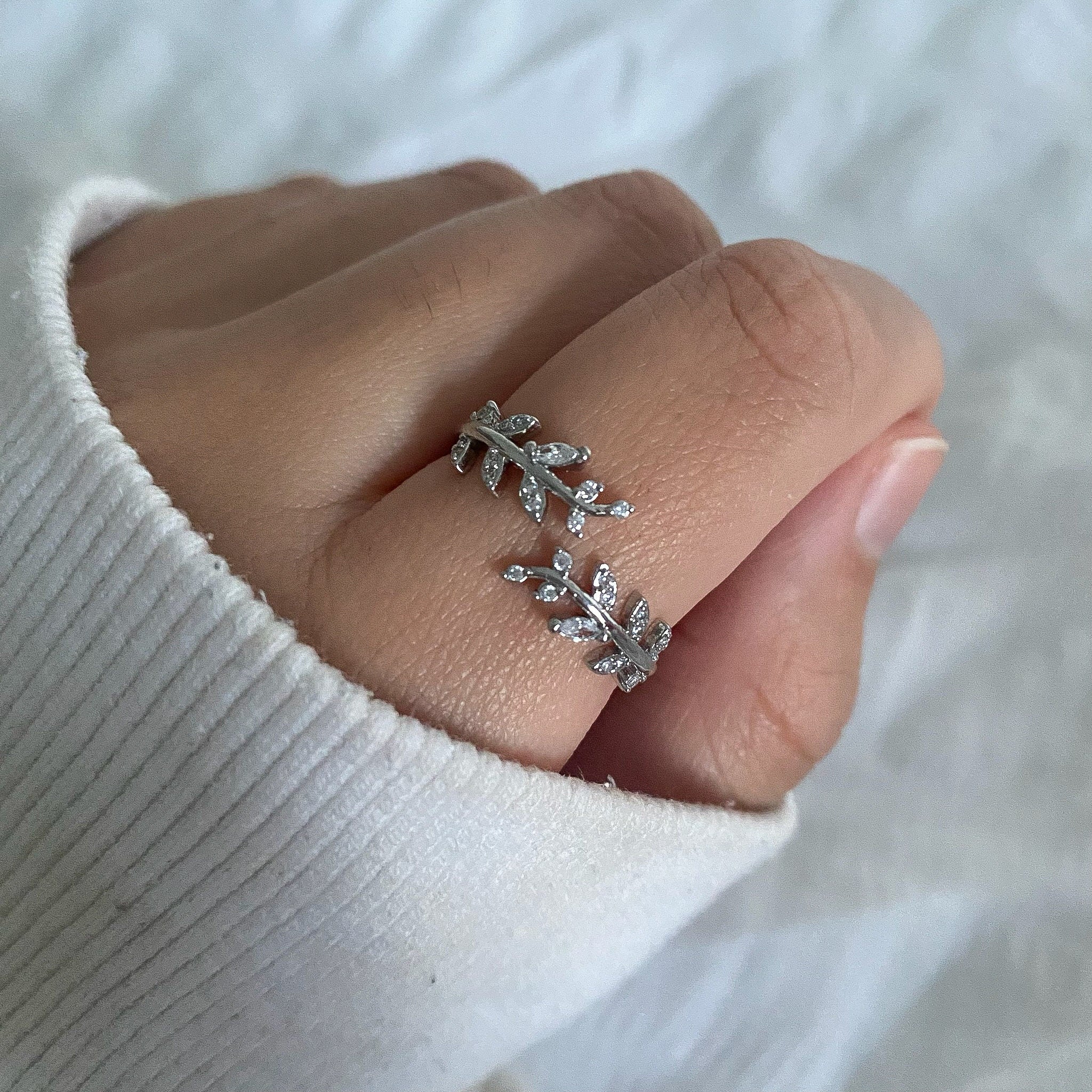 Sterling Silver Leaf Ring