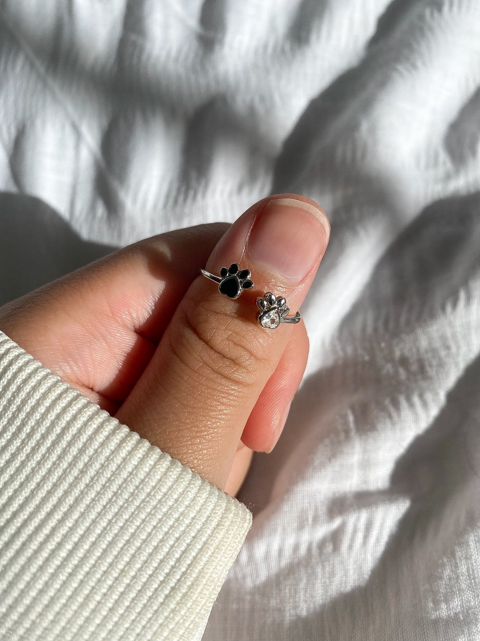 Sterling Silver Dog Paw Ring