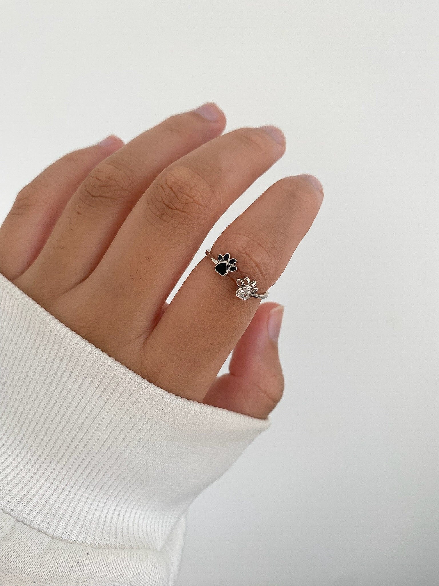 Sterling Silver Dog Paw Ring