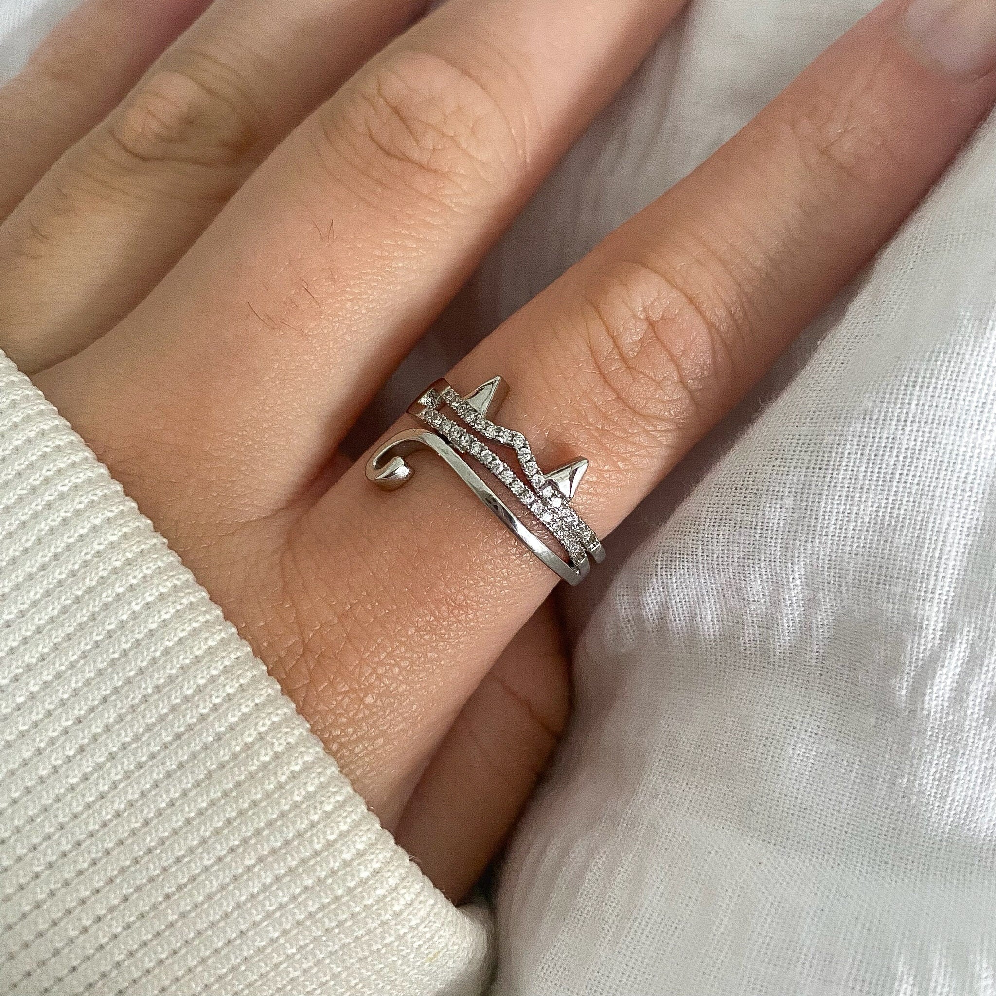 Sterling Silver Cat Ring