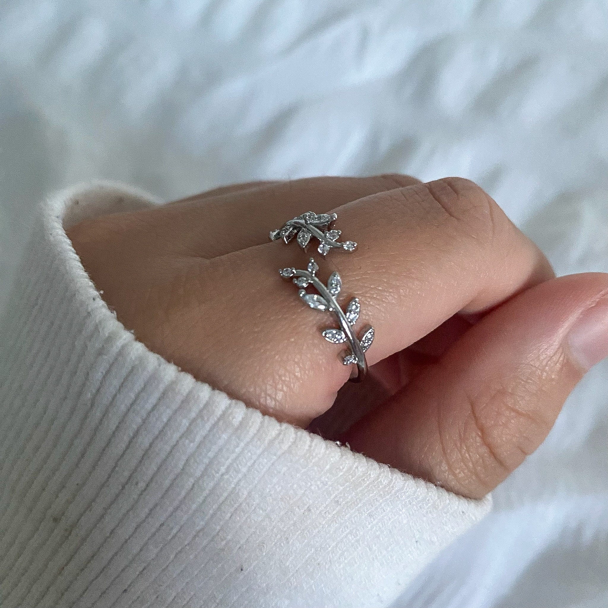 Sterling Silver Leaf Ring