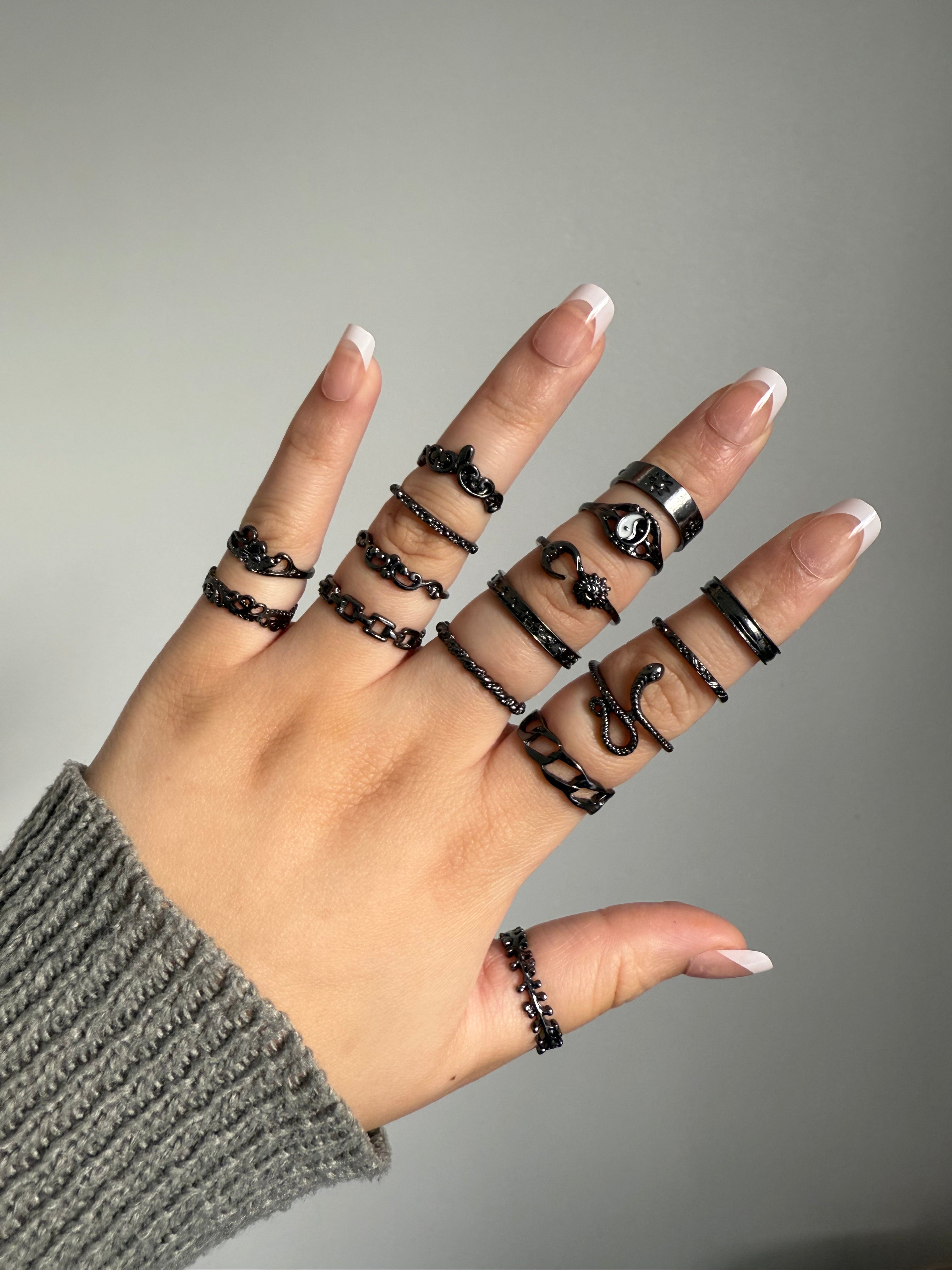16pcs Antique Ring Set