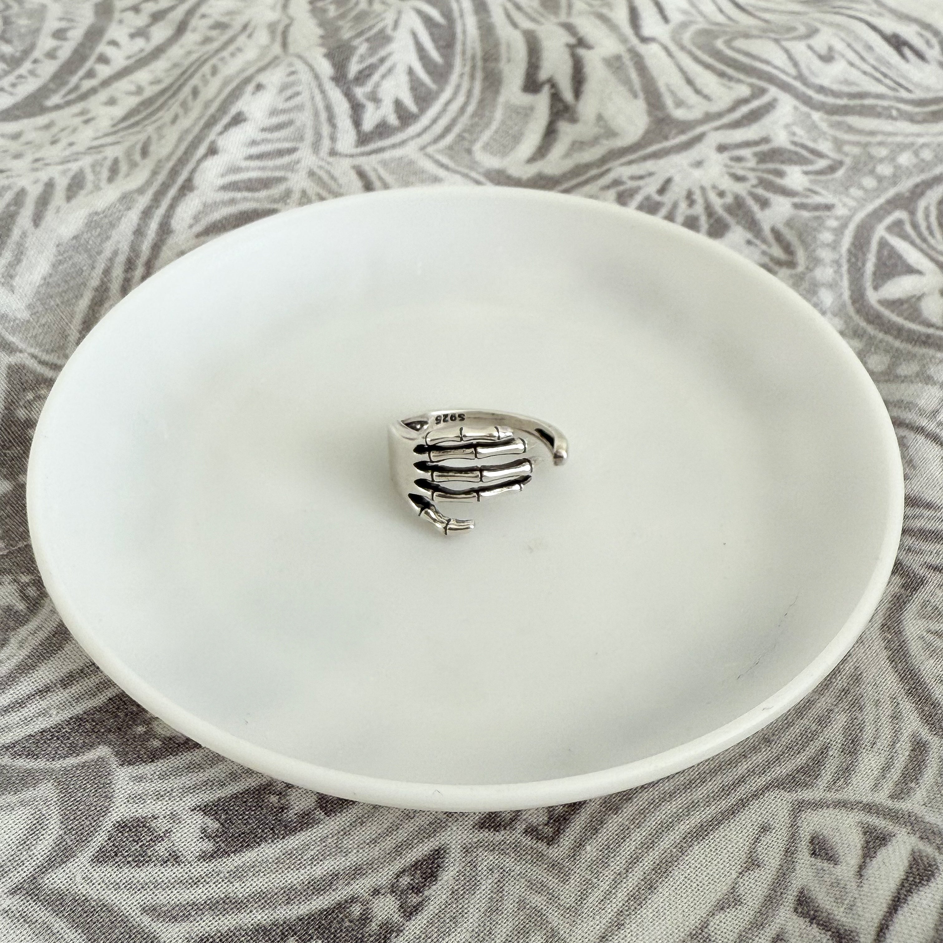 Sterling Silver Skeleton Hand Ring