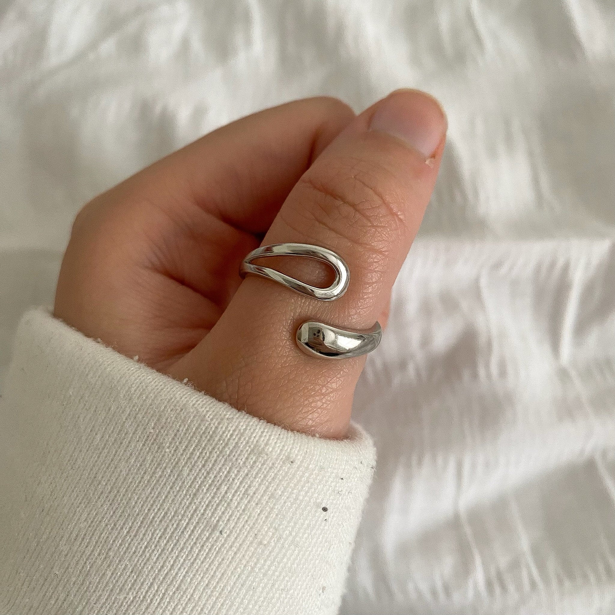 1pcs Sterling Silver Chunky Rings