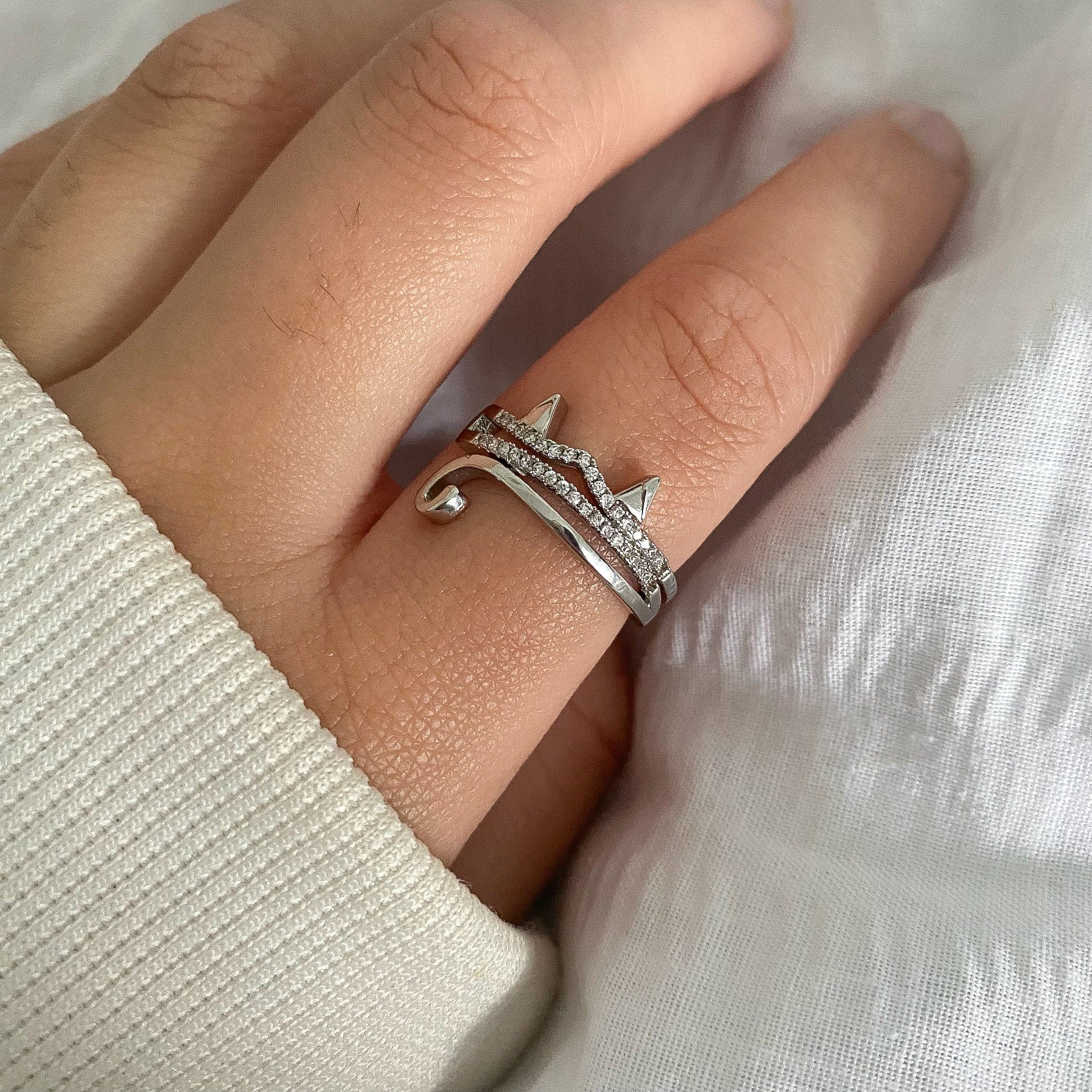 Sterling Silver Cat Ring