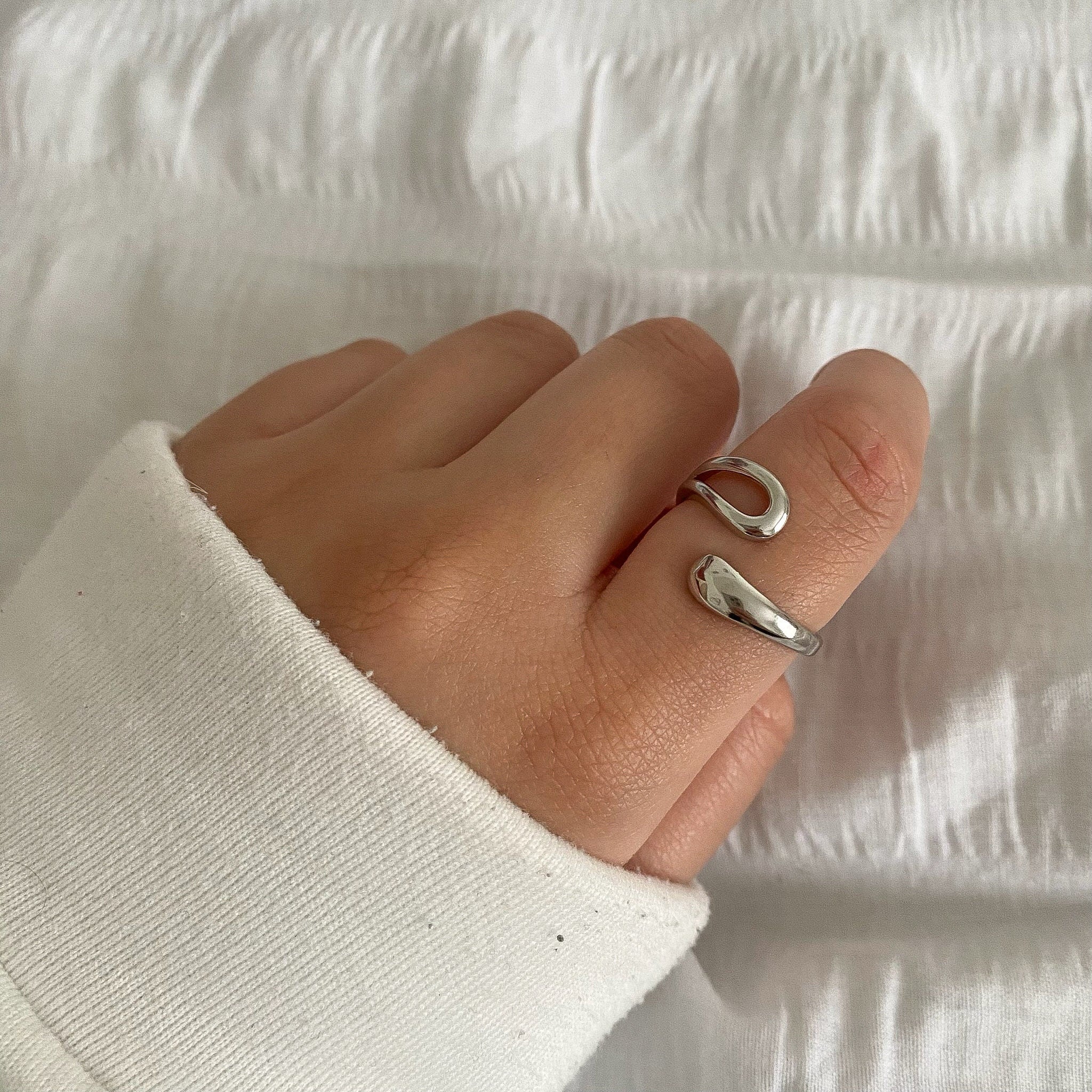 1pcs Sterling Silver Chunky Rings