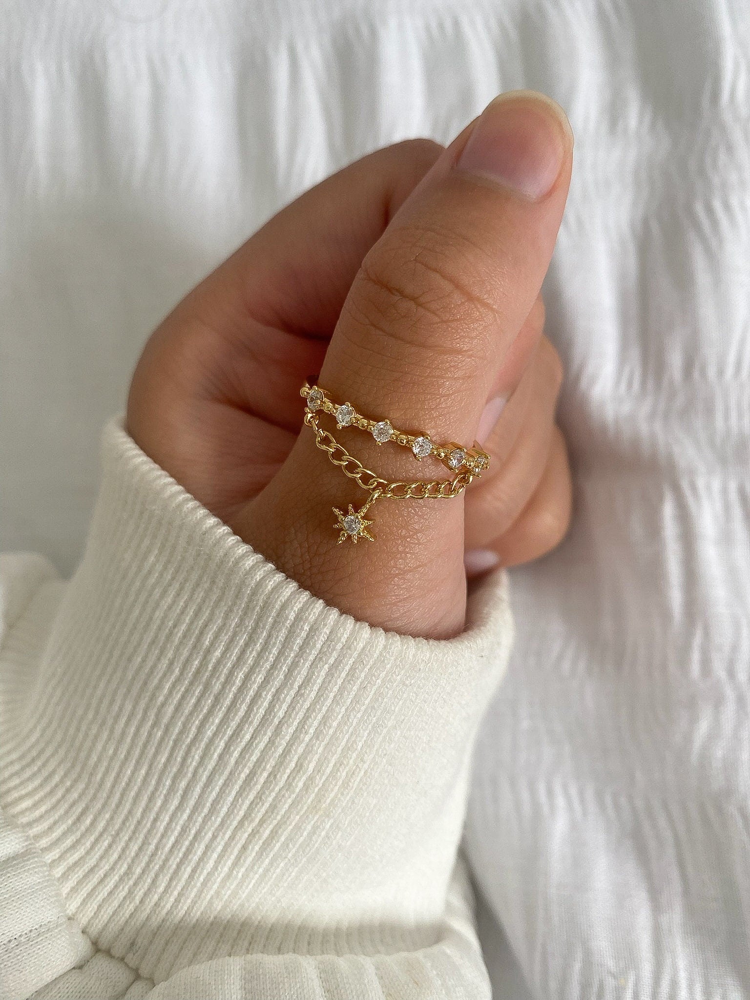 14k Gold Plated Star Ring