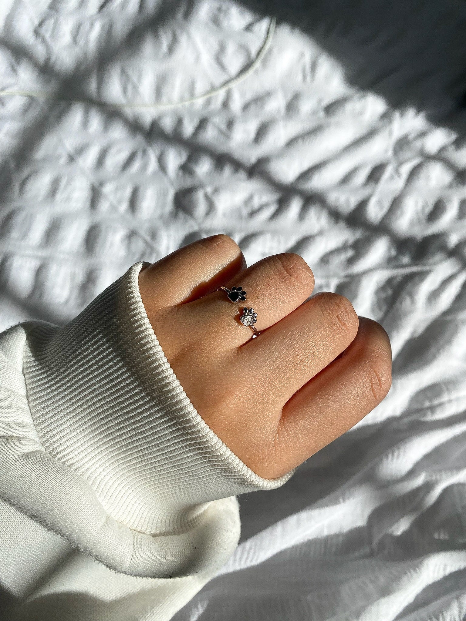 Sterling Silver Dog Paw Ring