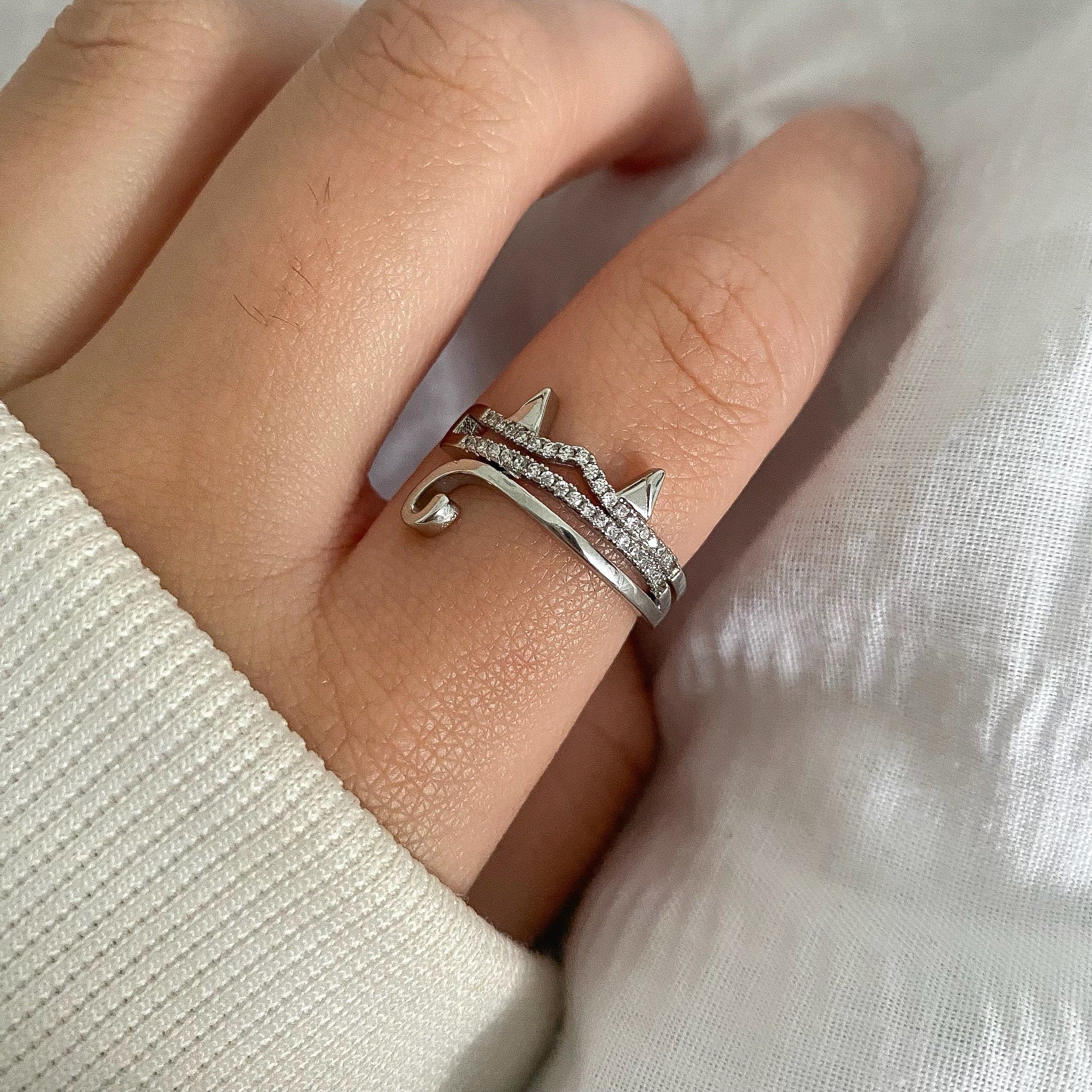 Sterling Silver Cat Ring