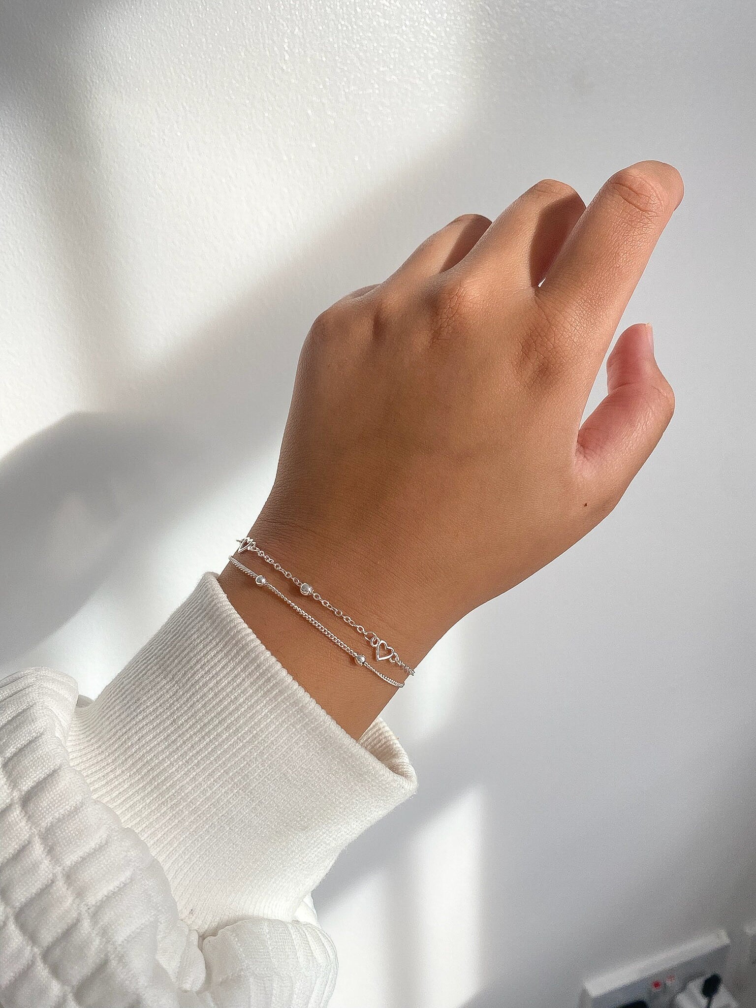 Sterling Silver Heart Bracelet