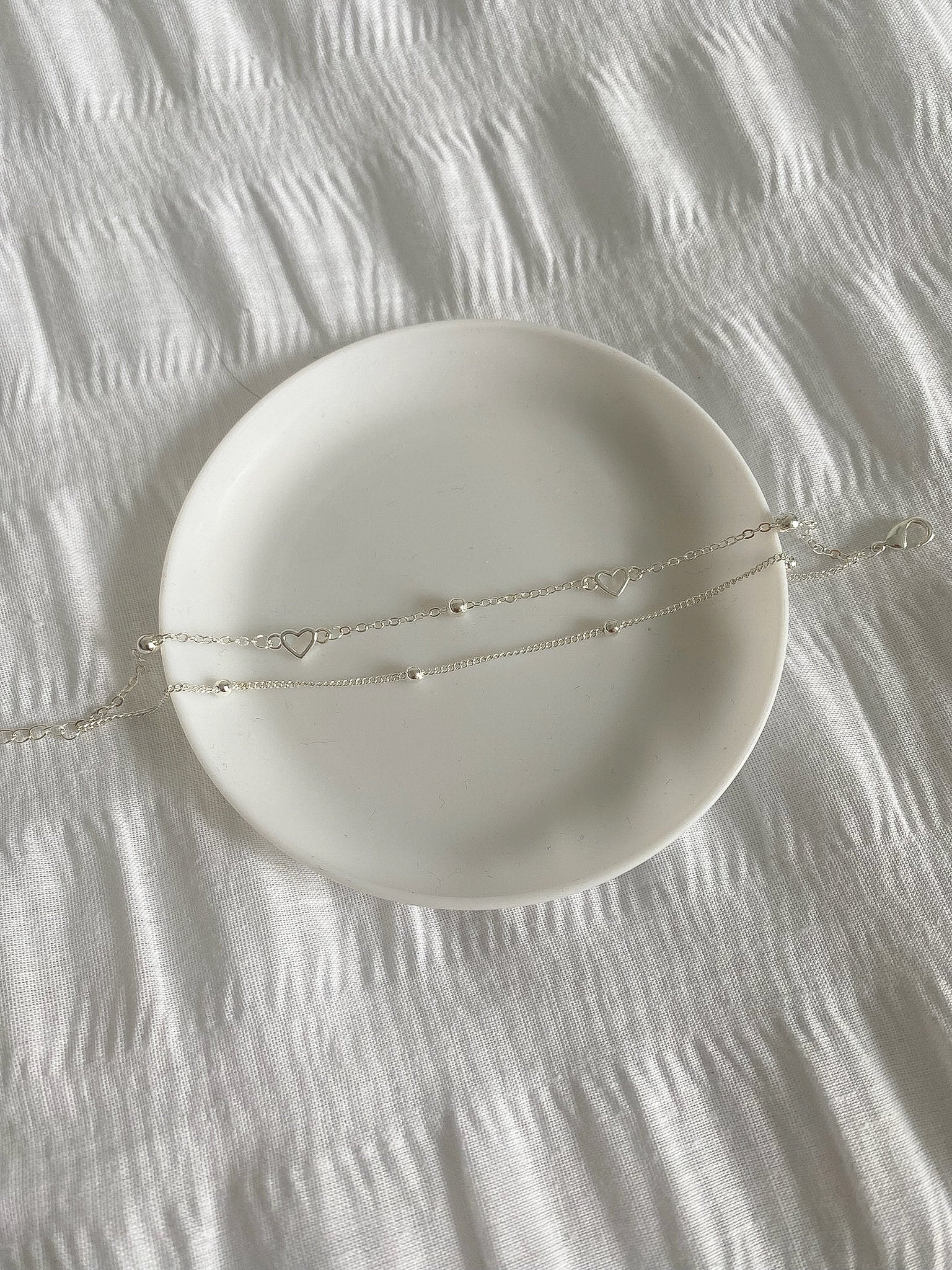 Sterling Silver Heart Bracelet