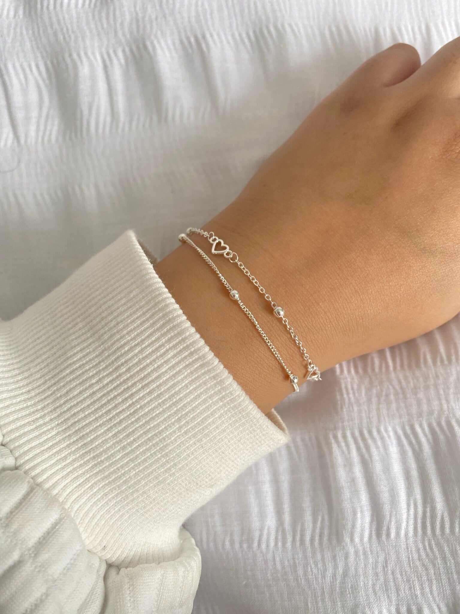 Sterling Silver Heart Bracelet