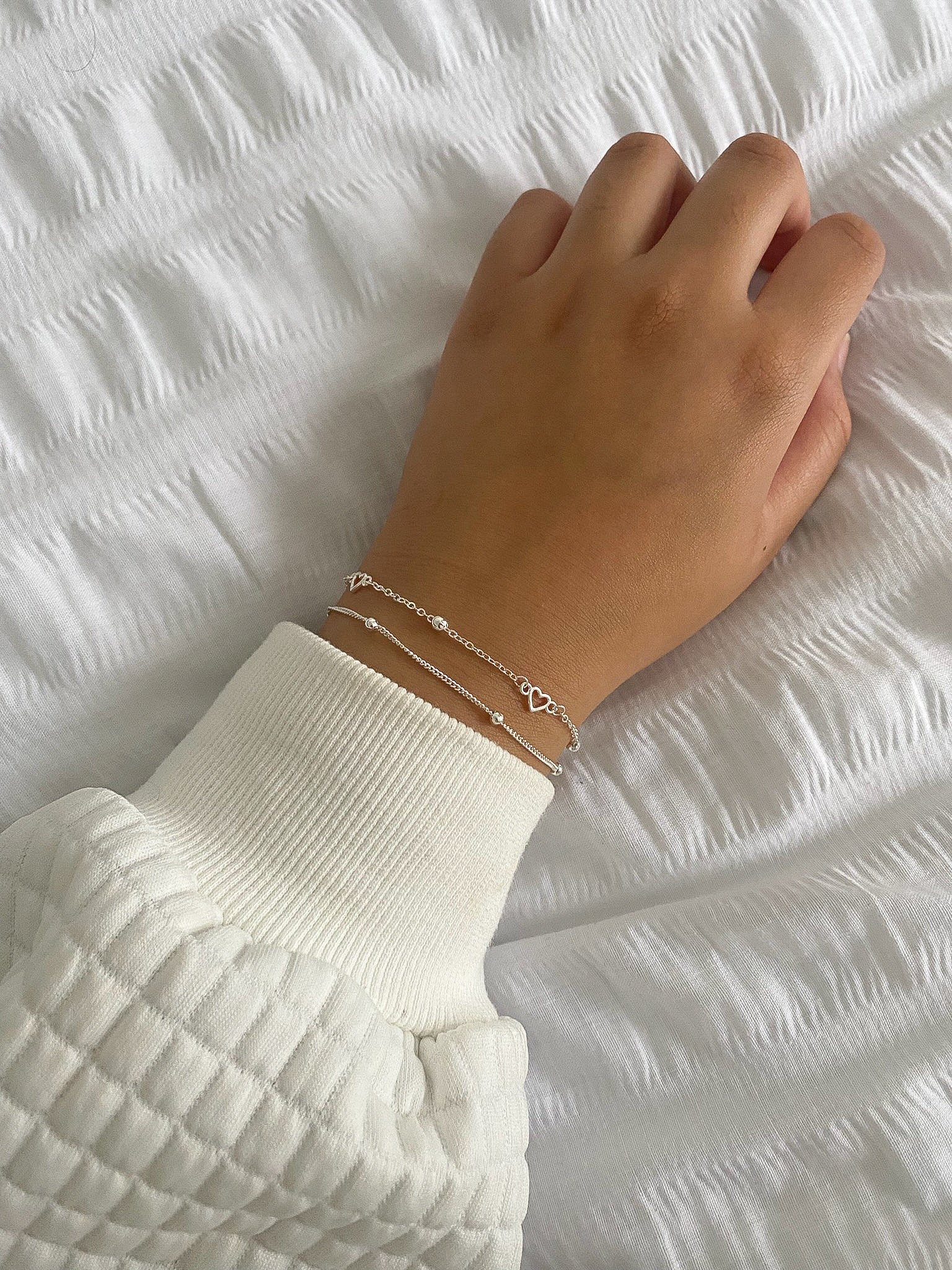Sterling Silver Heart Bracelet